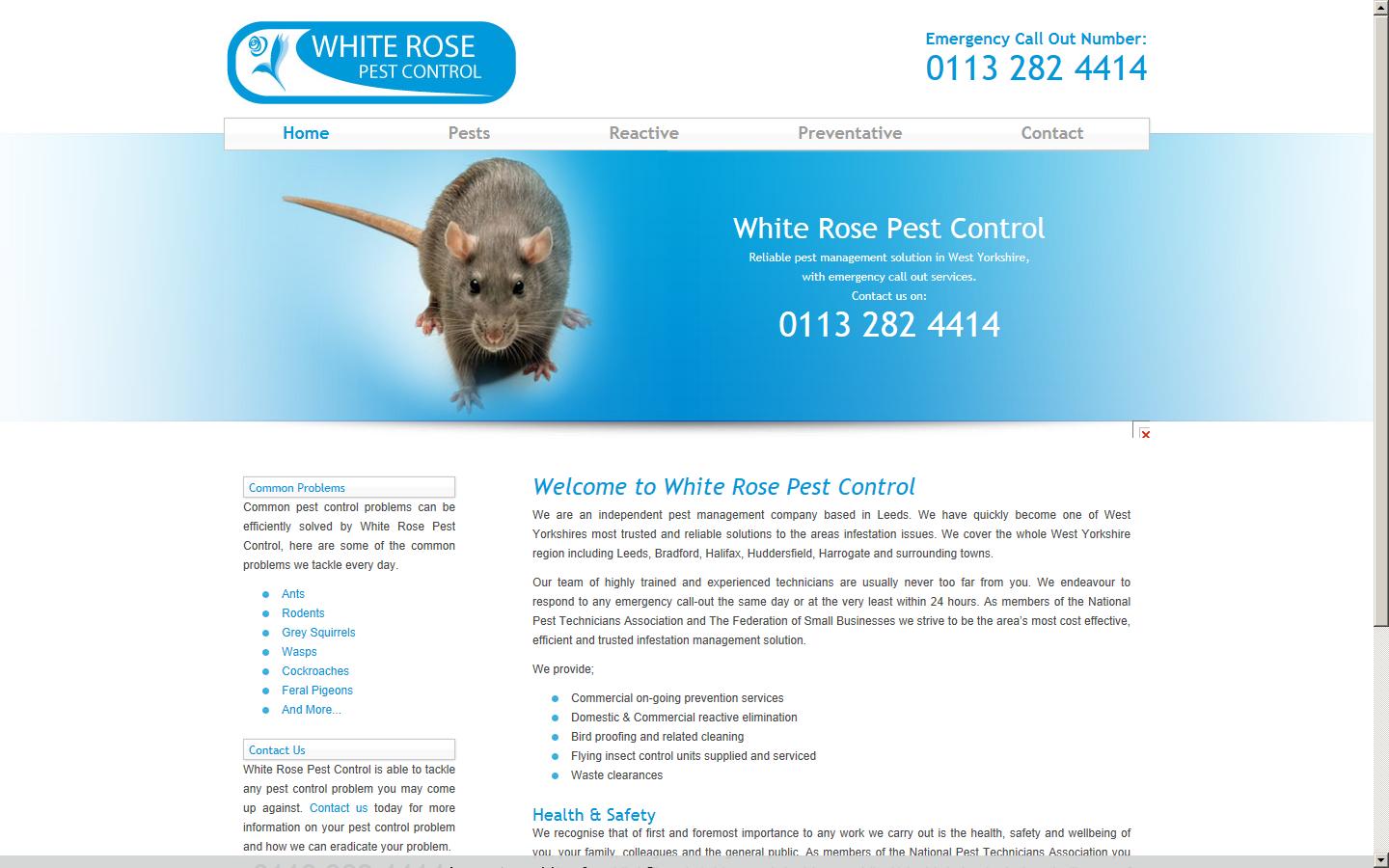 White Rose Pest Control Website