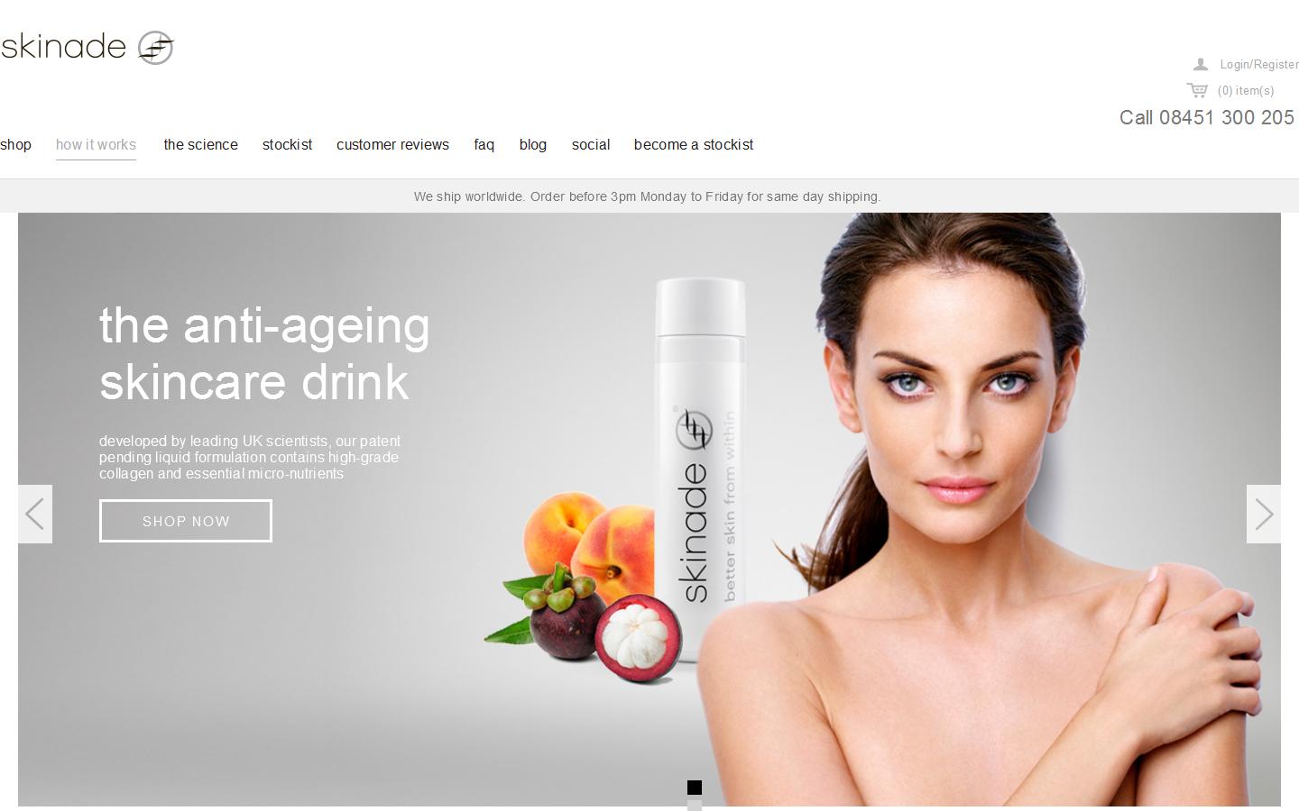 Bottled Science t/a Skinade Website