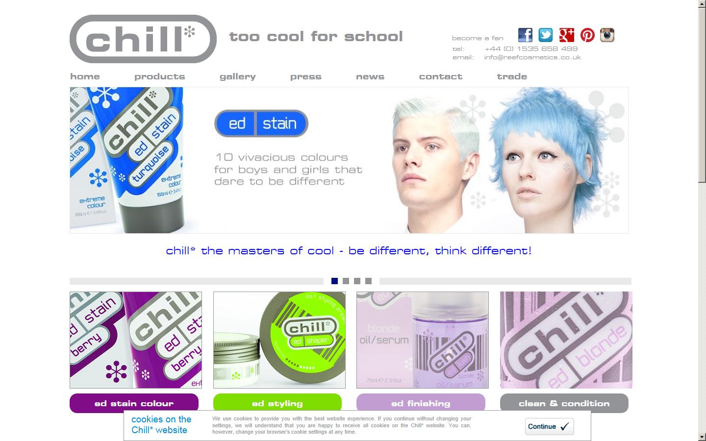 Chill UK (Reef Cosmetics) Website