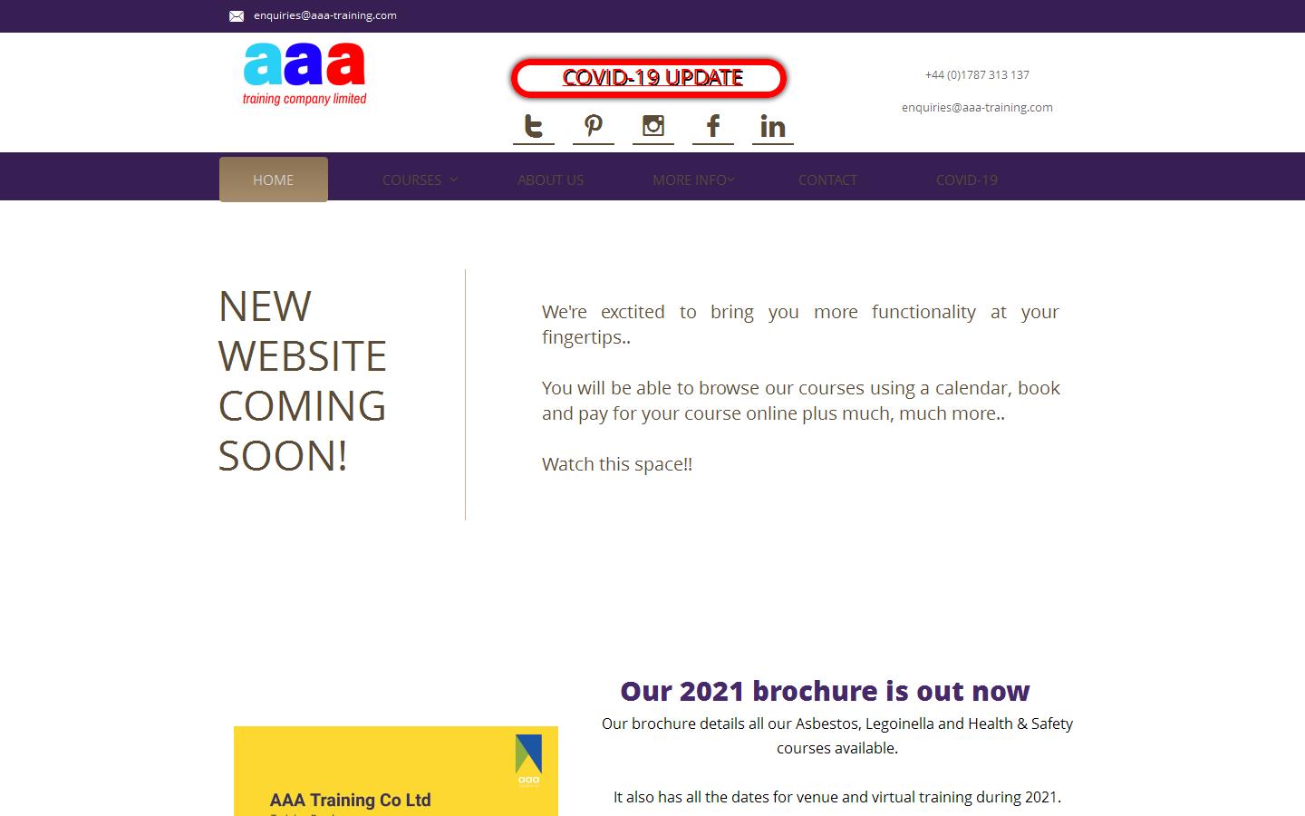 AAA Training Co Ltd Website