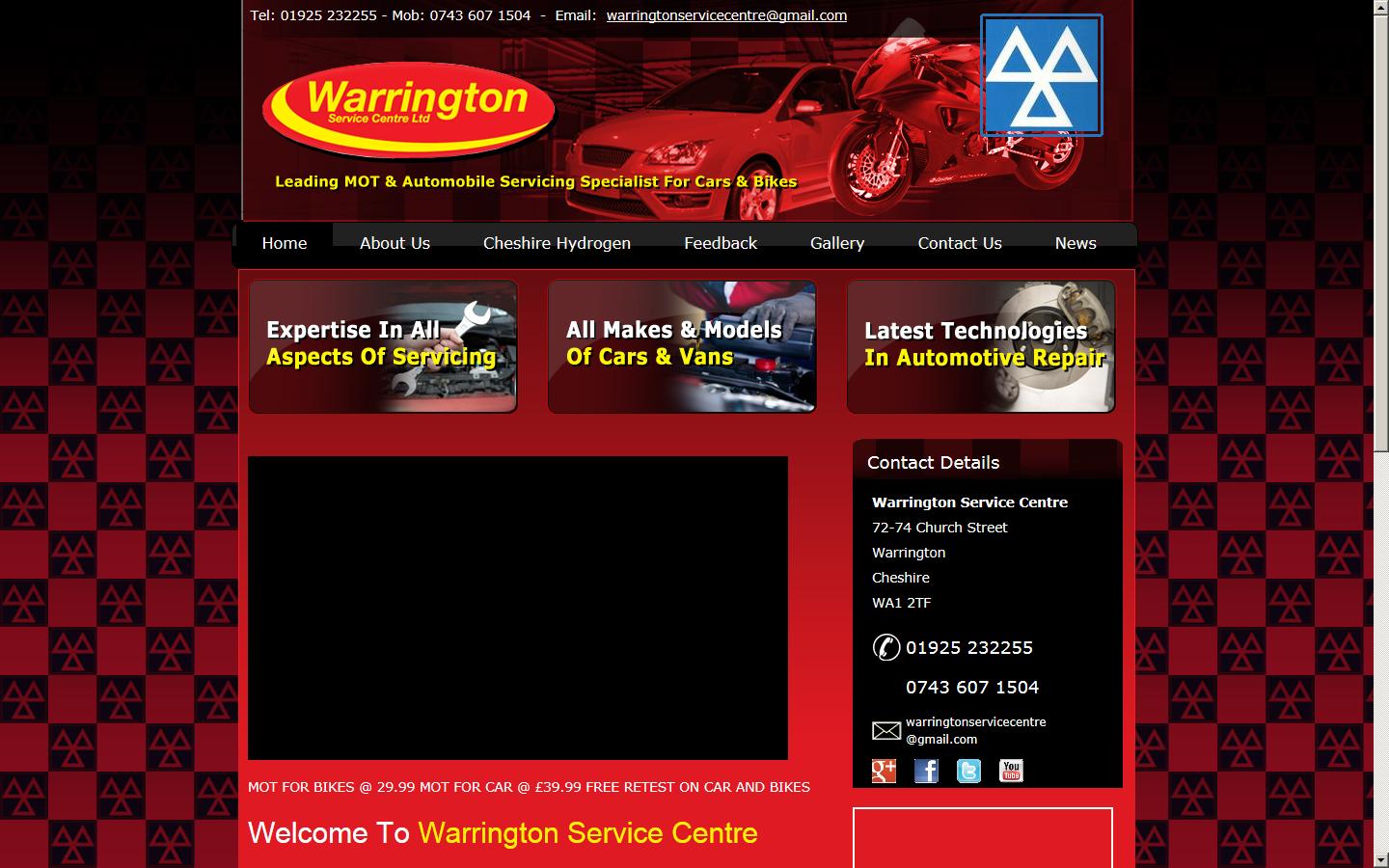 Warrington Service Centre Website