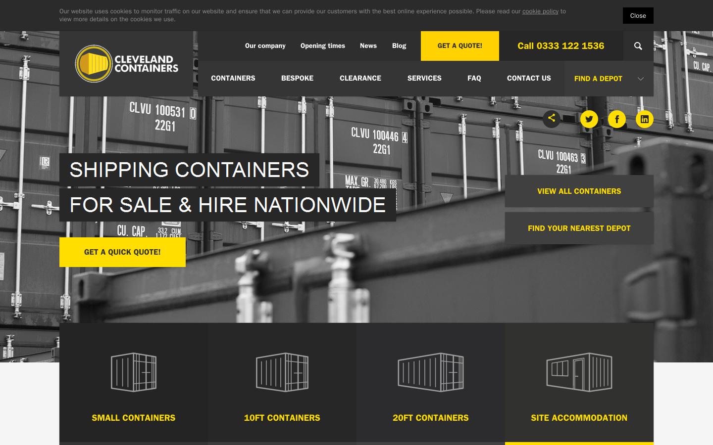 Cleveland Containers Website