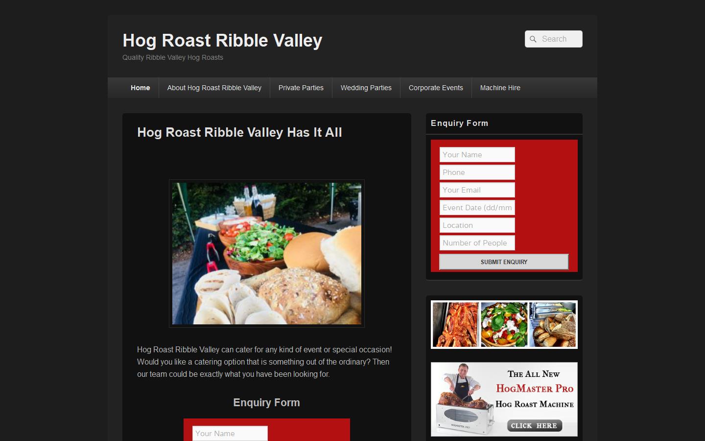 Ribble Valley Hog Roast Website