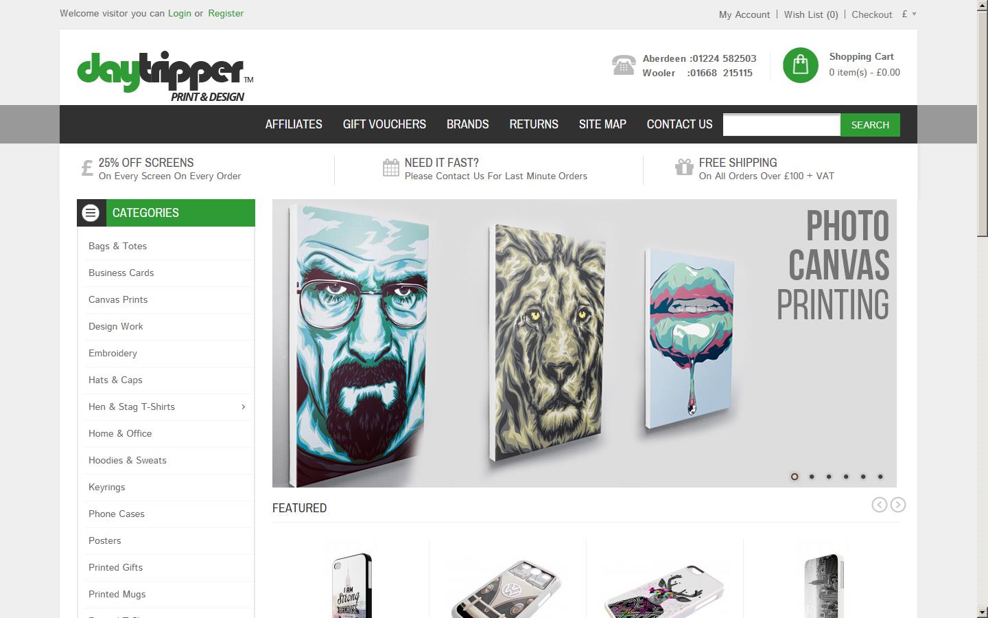Daytripper Print & Design Website