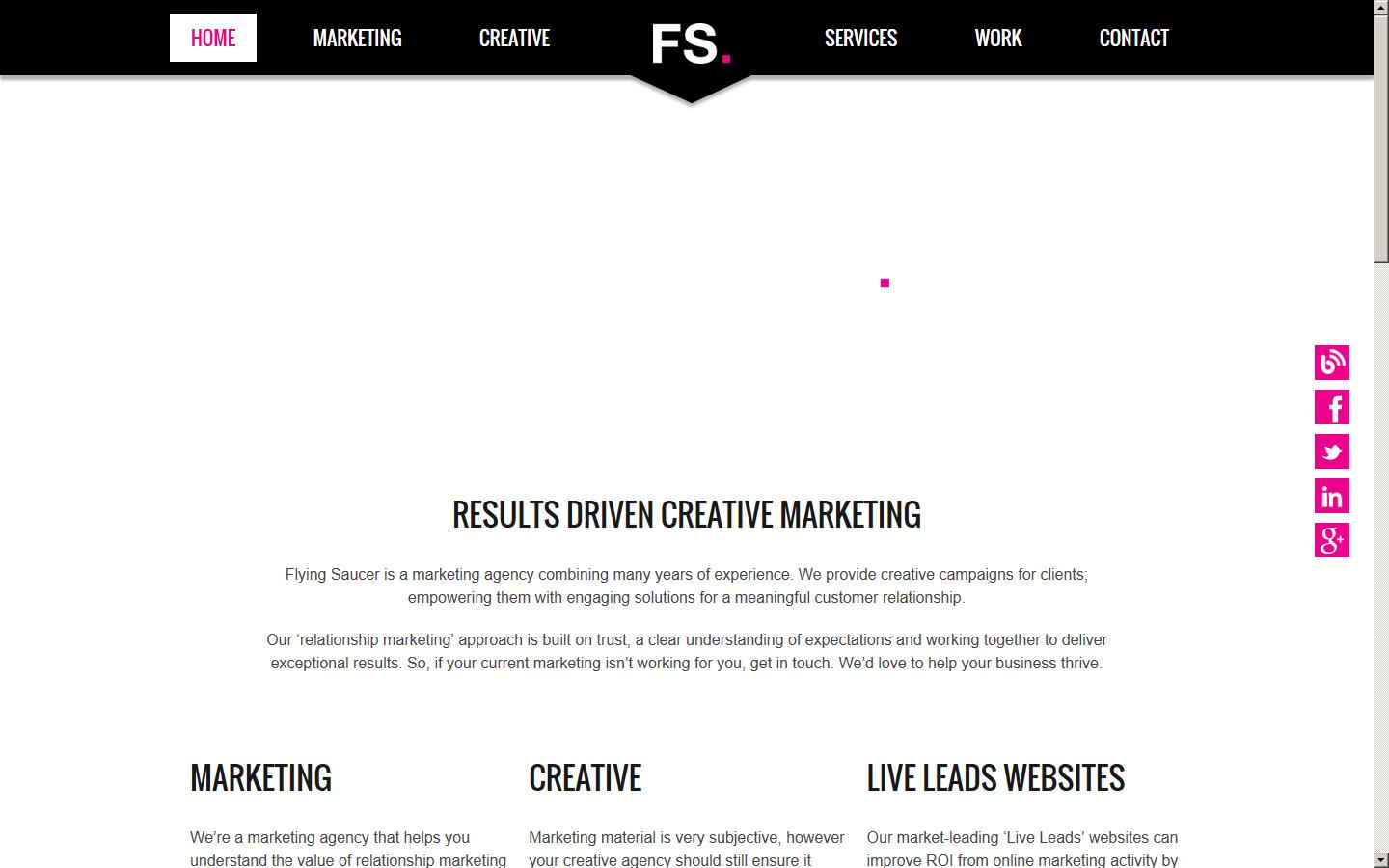 Flying Saucer Creative Website