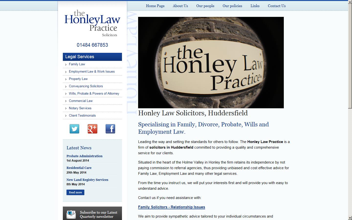 Honley Law Website