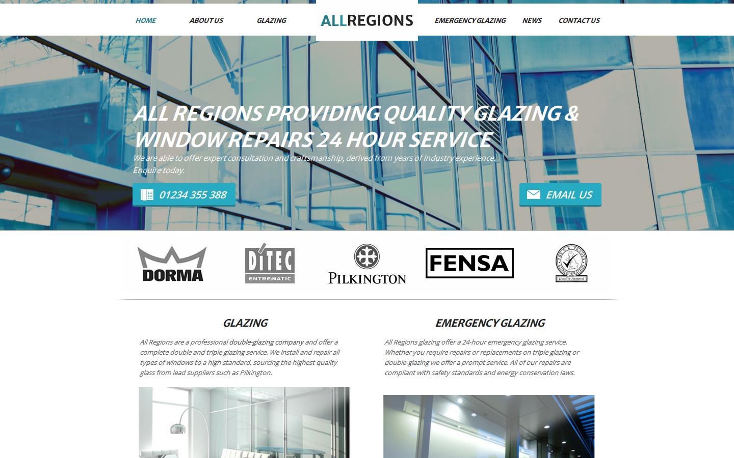 All Regions Glazing Ltd Website