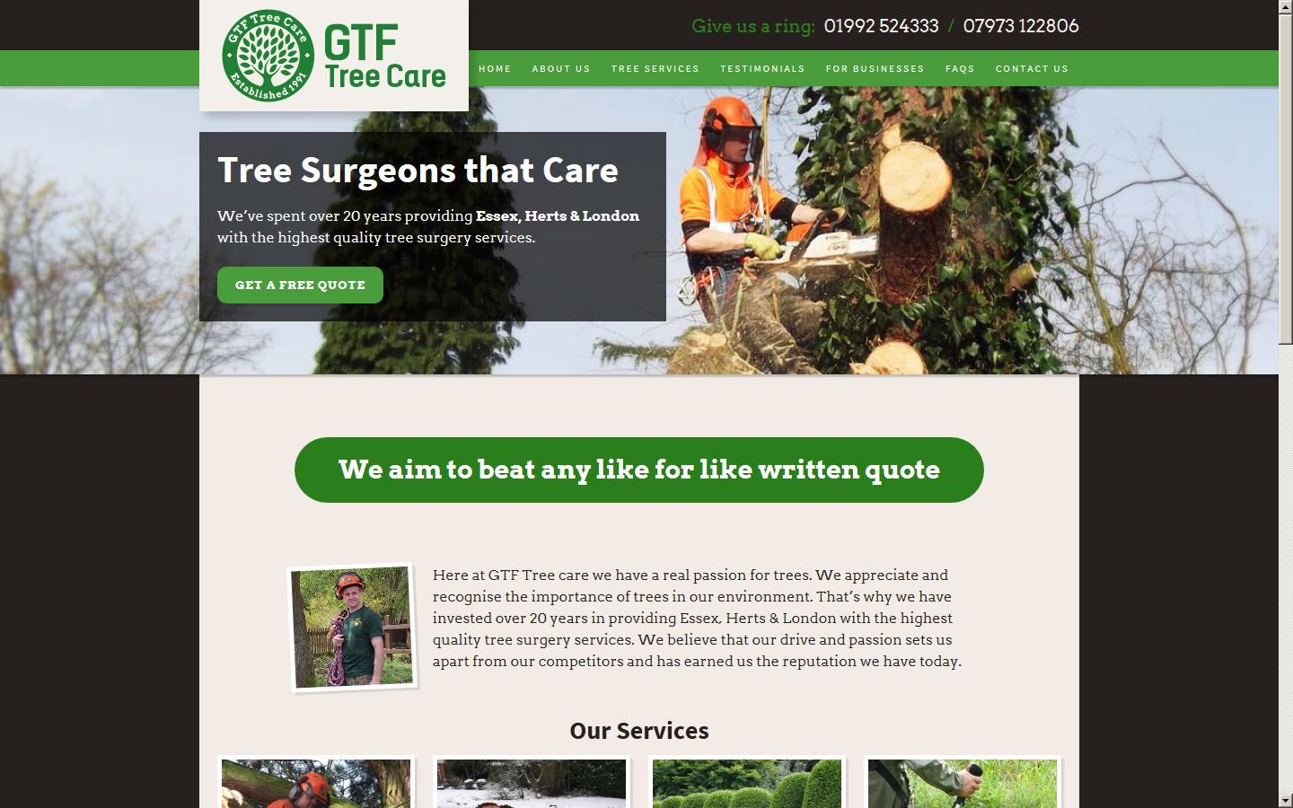 GTF Tree Care  Website