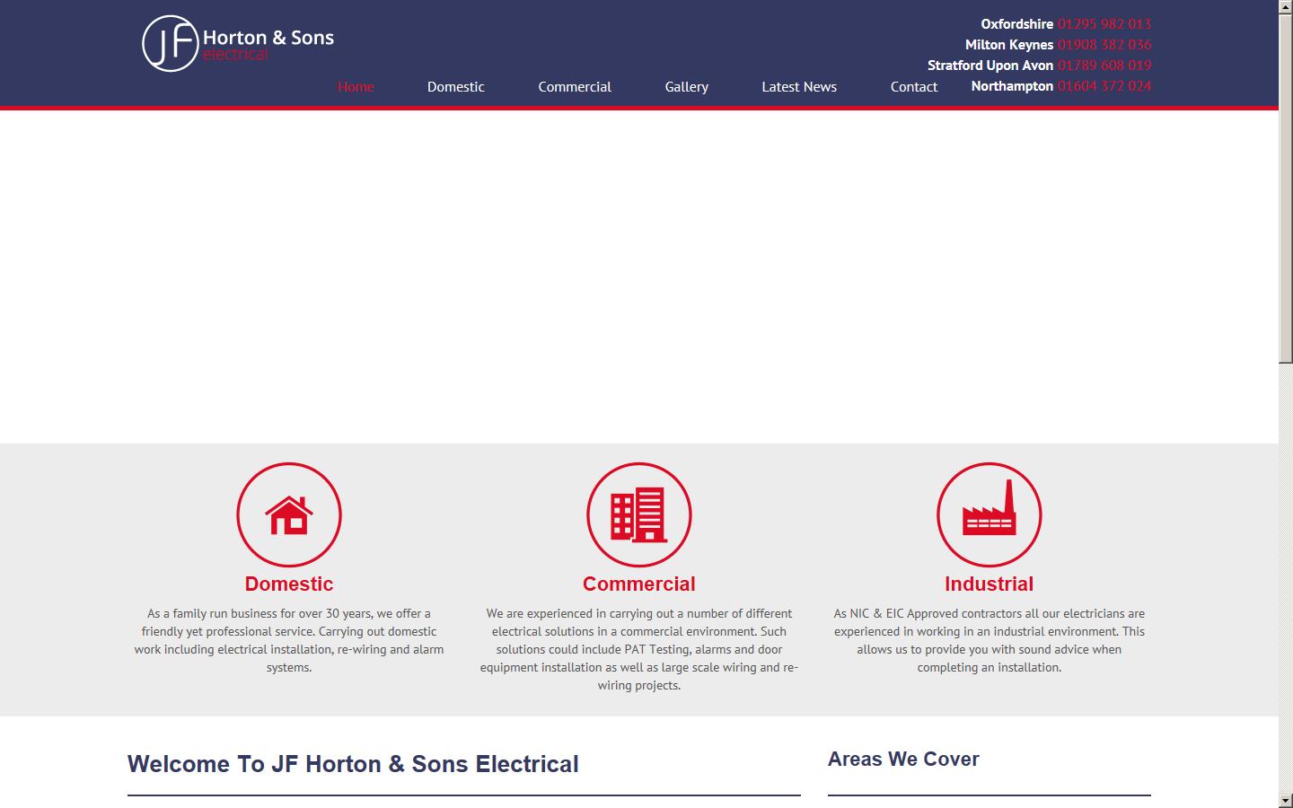 J F Horton & Sons (Electrical Contractors) Ltd Website
