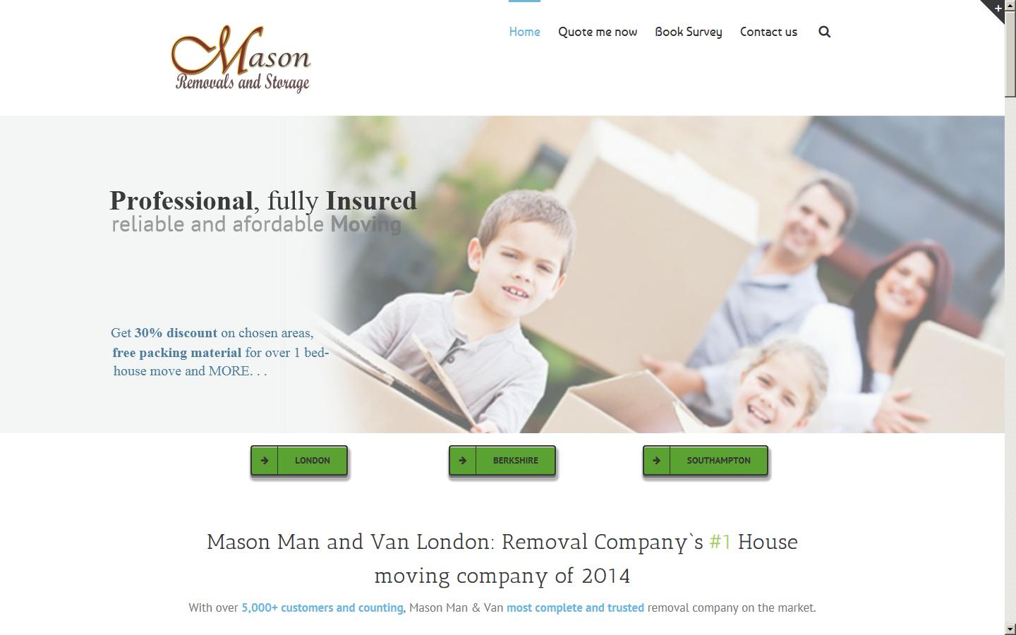 Mason Removals & Storage Website