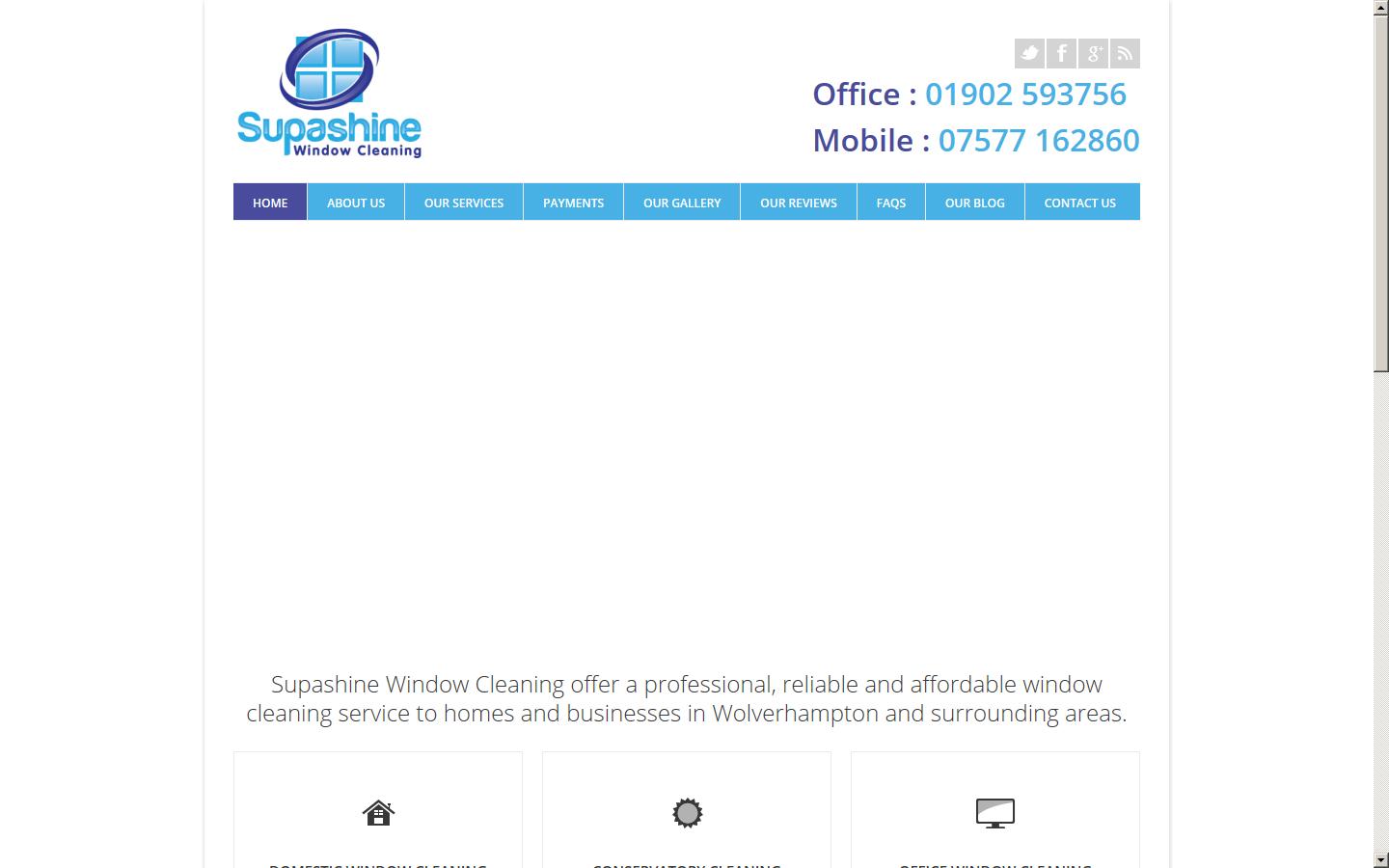 Supashine Window Cleaning Website