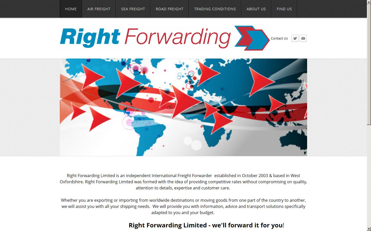 Right Forwarding Limited Website