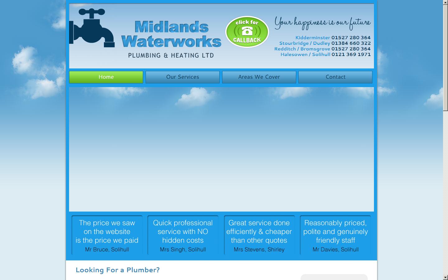 Midlands Waterworks Plumbing & Heating Ltd Website