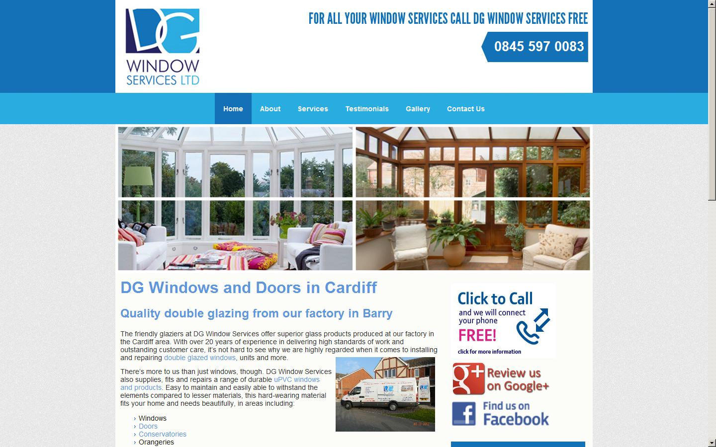 DG Window Services Ltd  Website