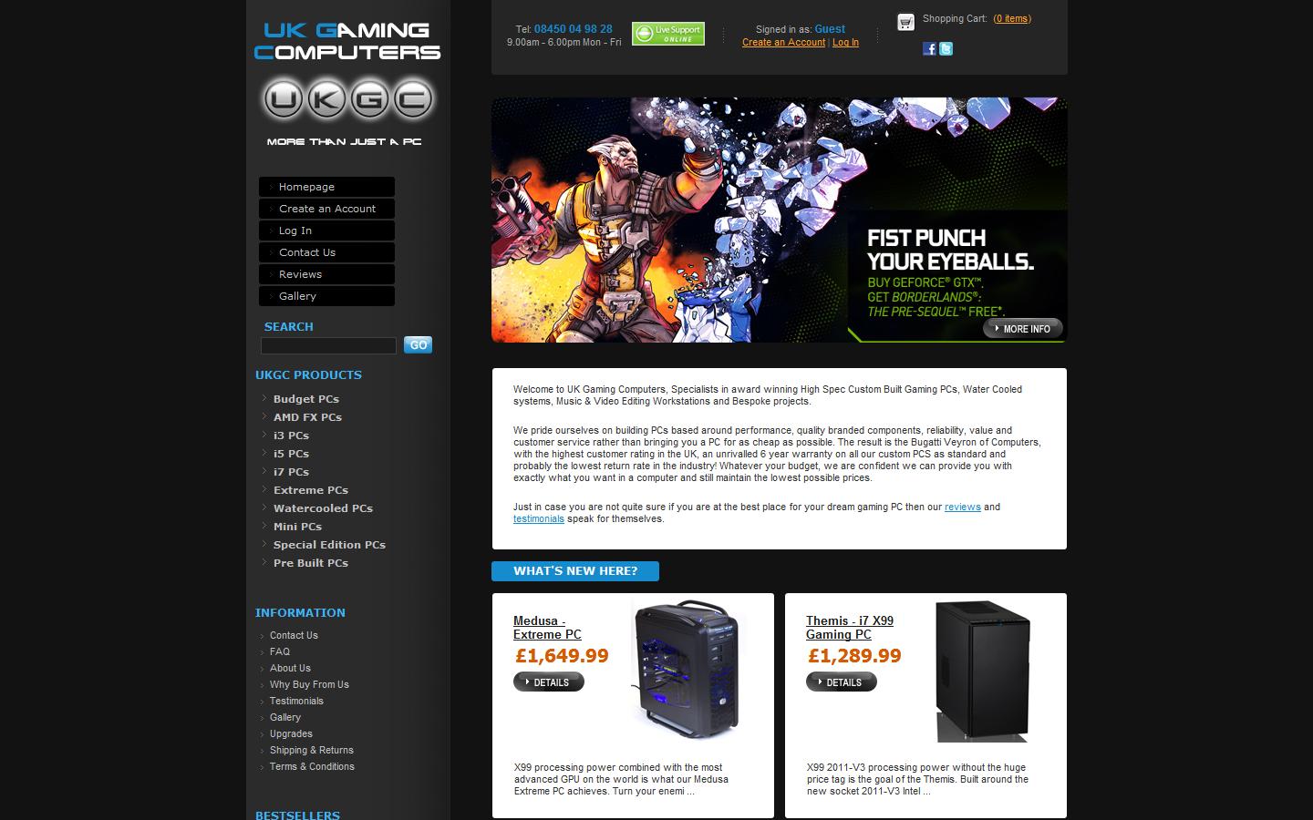 UK Gaming Computers Website