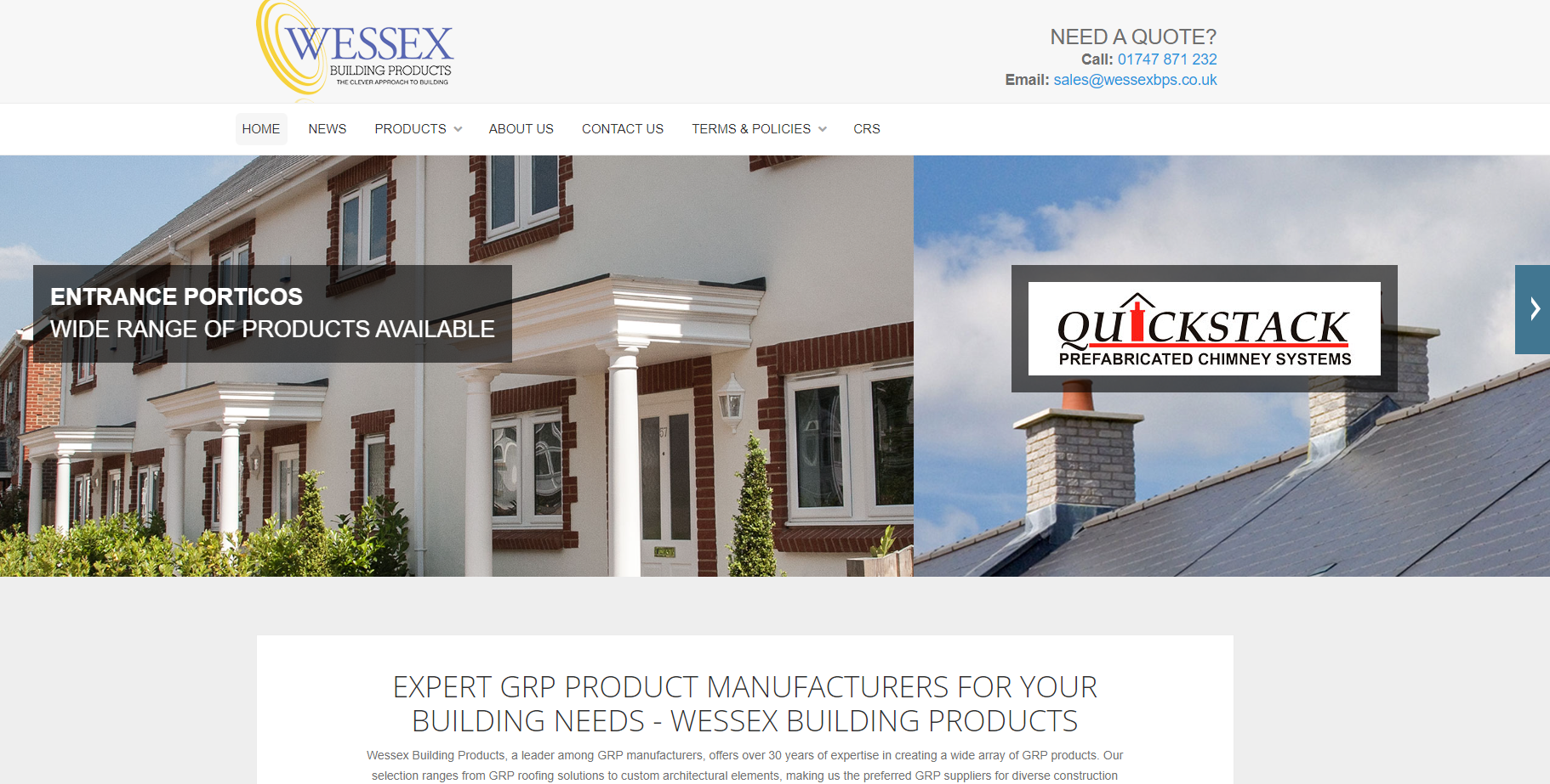 Wessex Building Products Website