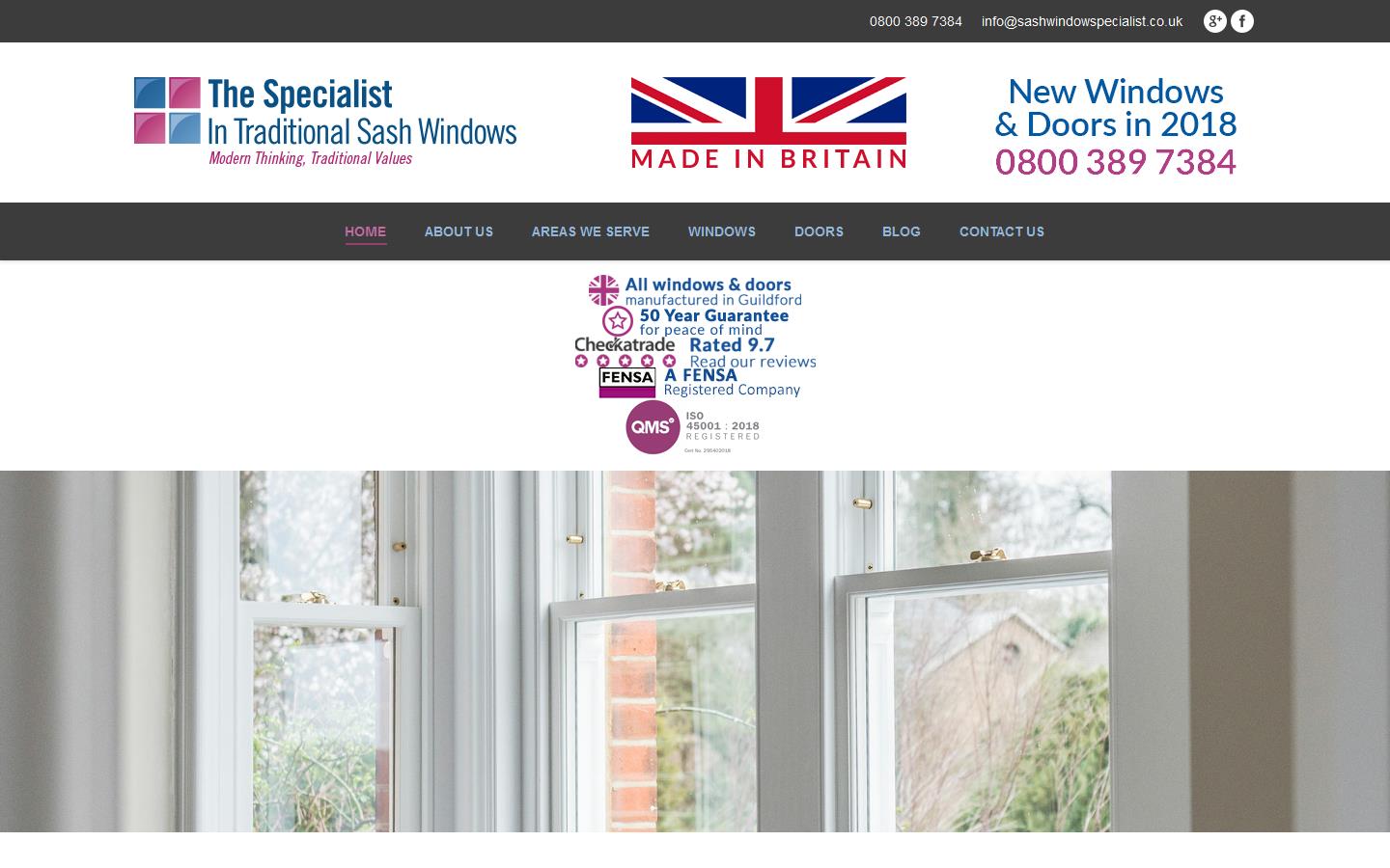 Sash Window Specialist Website