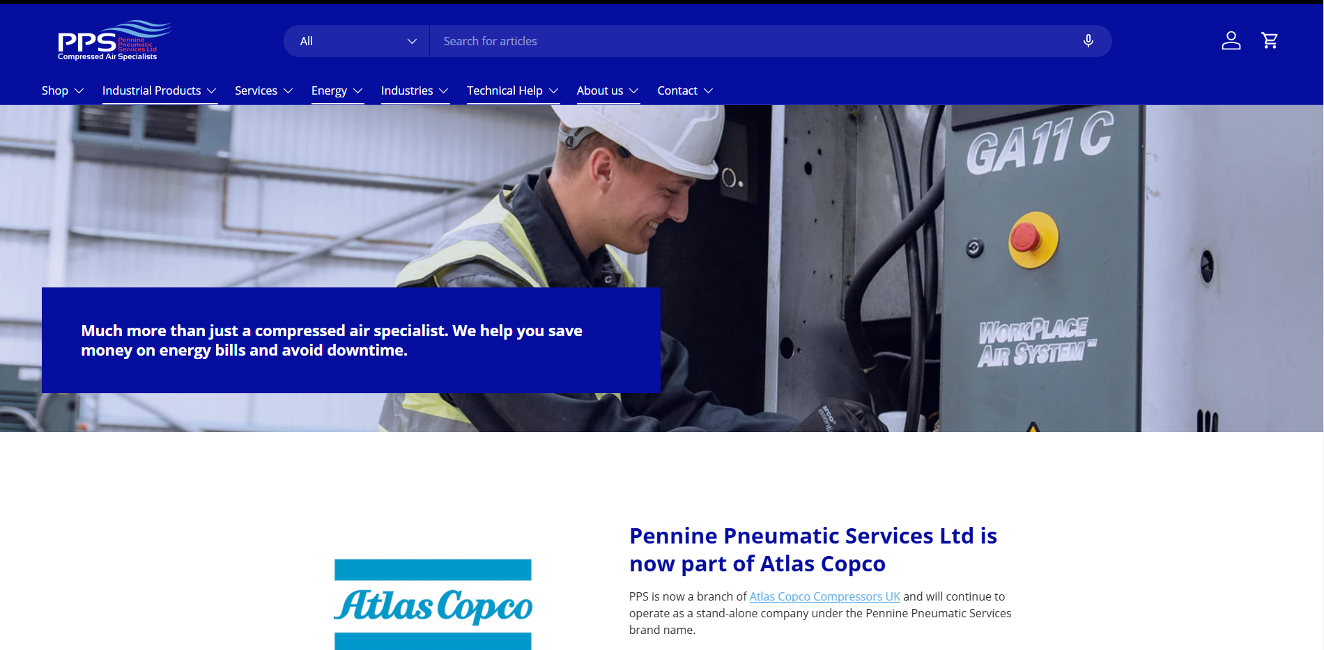 Pennine Pneumatic Services Website