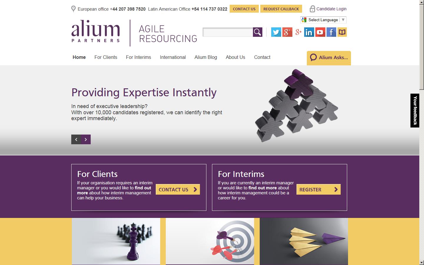 Alium Partners Website