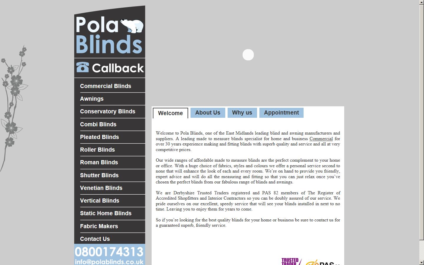 Pola Blinds Website