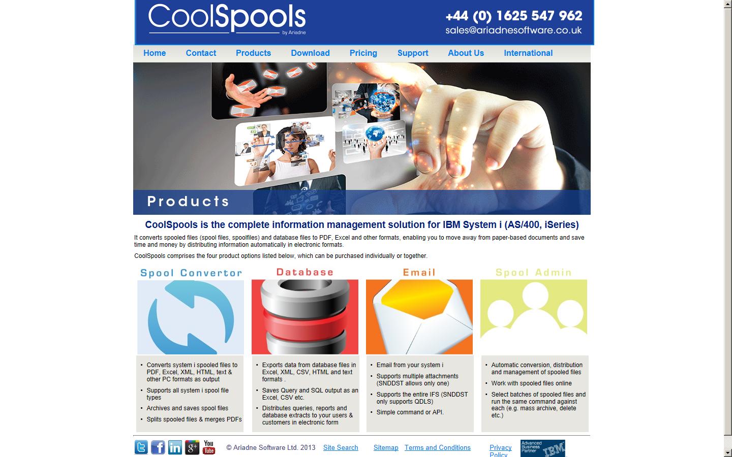 Ariadne Software Ltd Website
