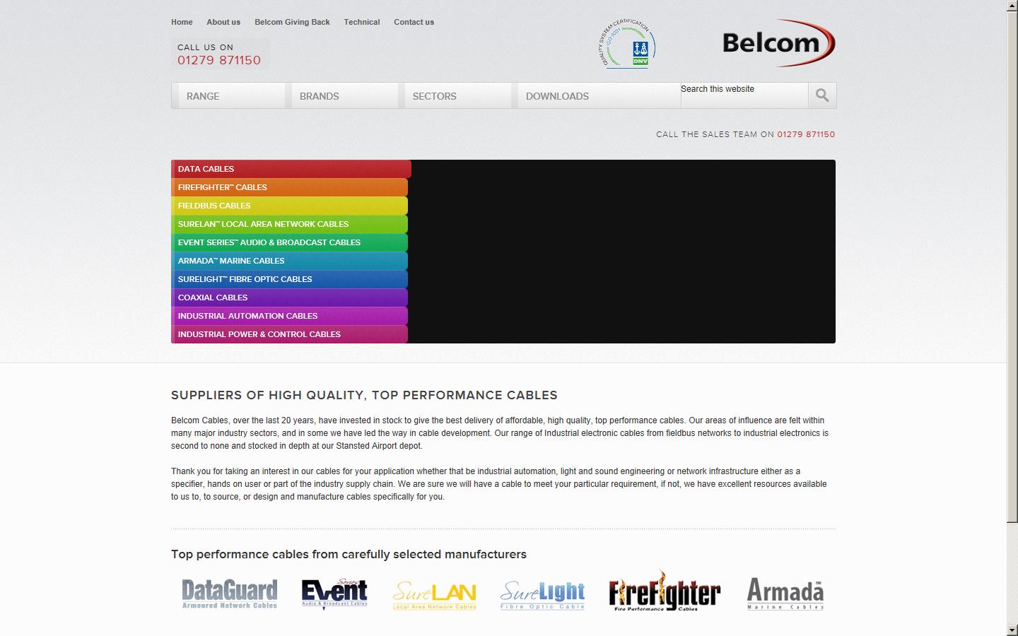 Belcom Cables Website