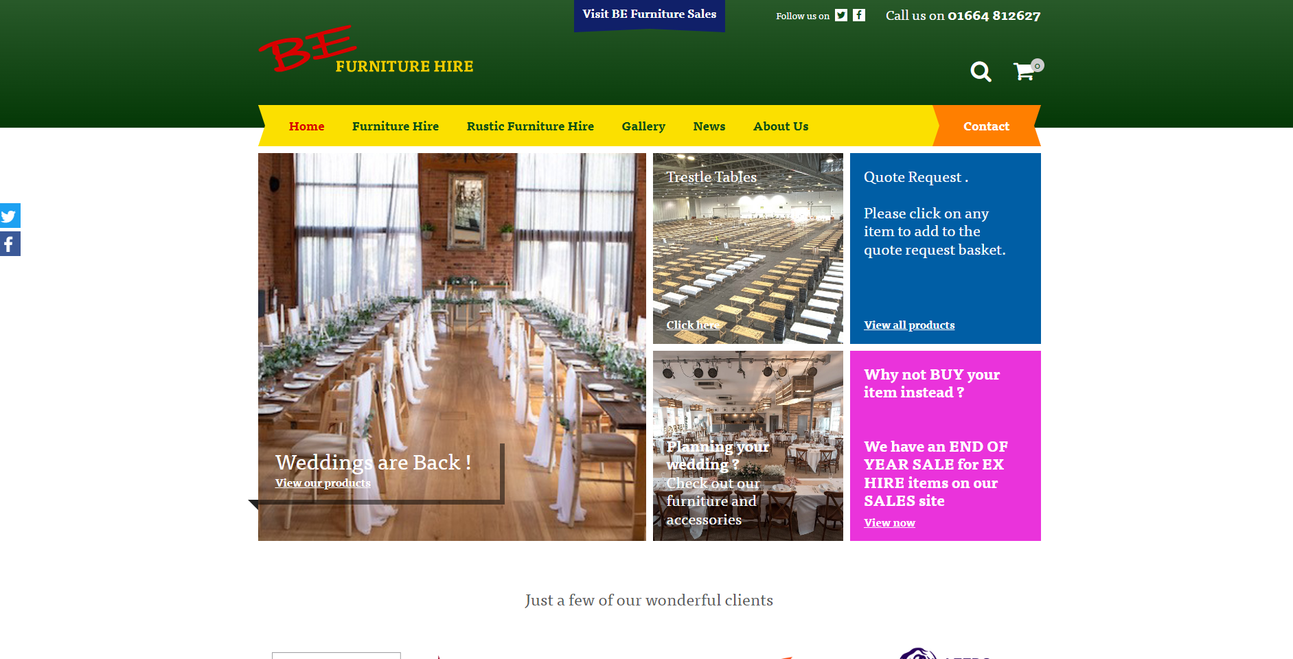BE Event Hire Website