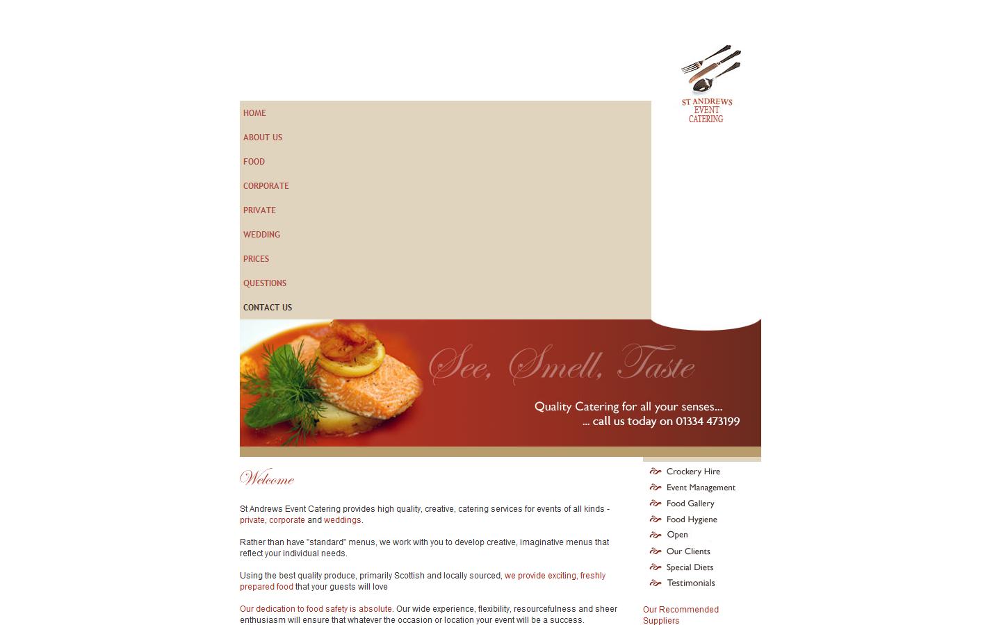 St Andrews Event Catering Website
