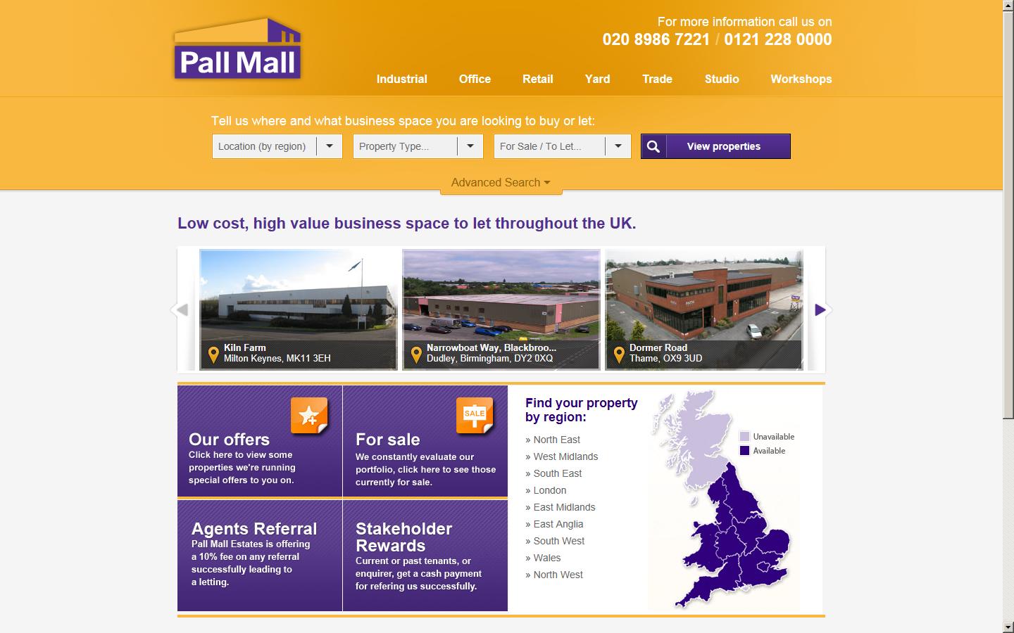 Pall Mall Estates Website