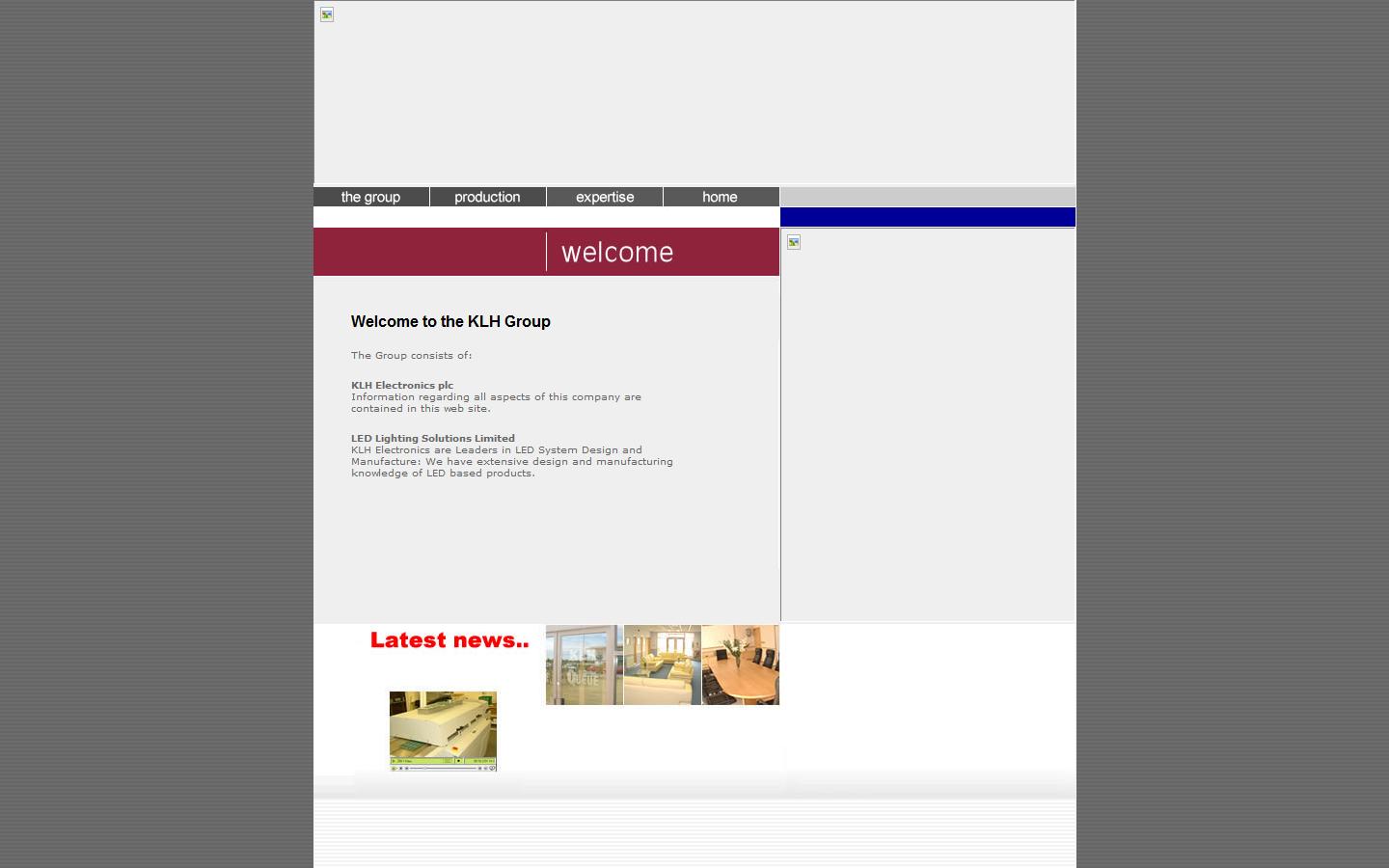 KLH Electronics plc Website