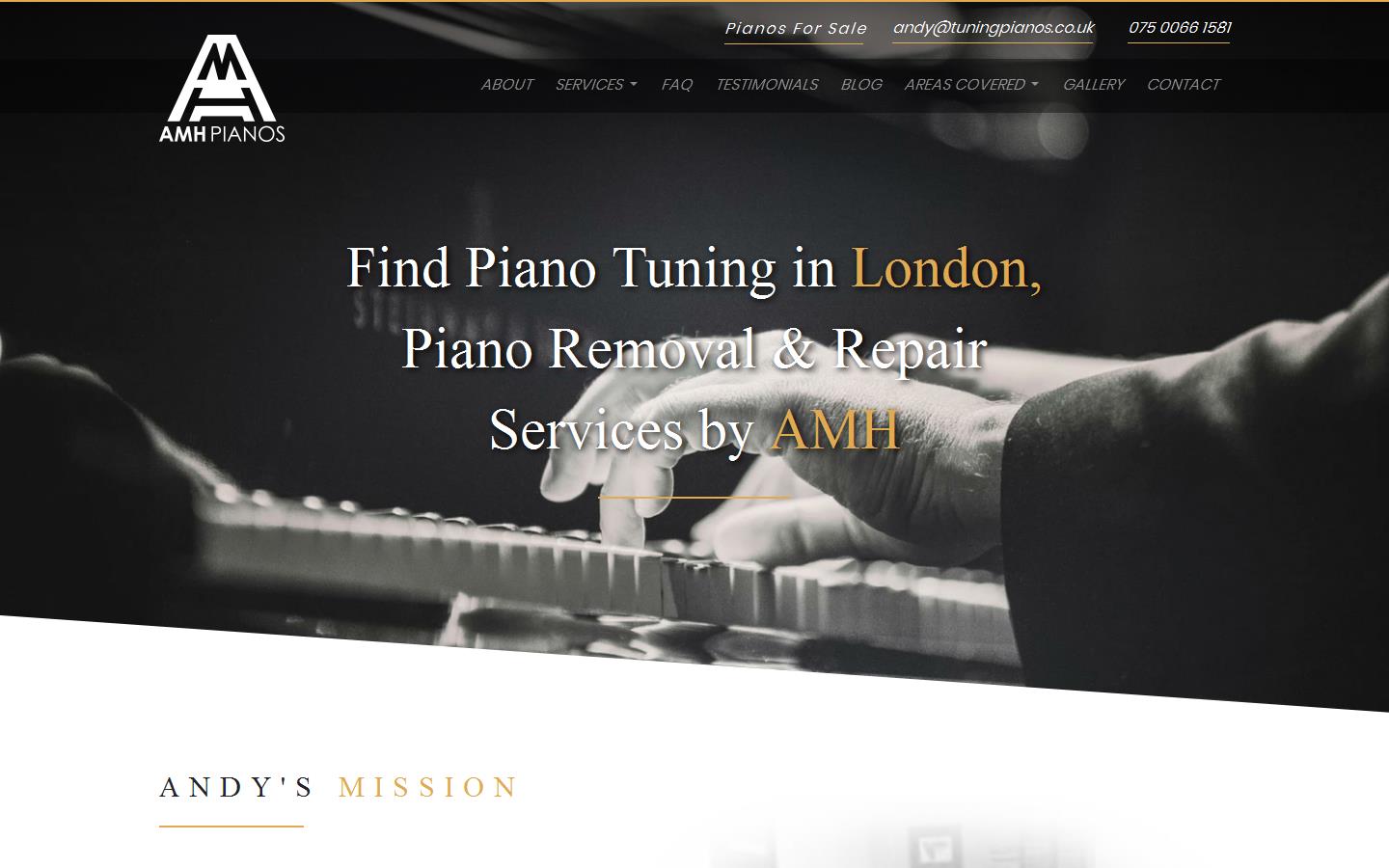 AMH Piano Services London Website