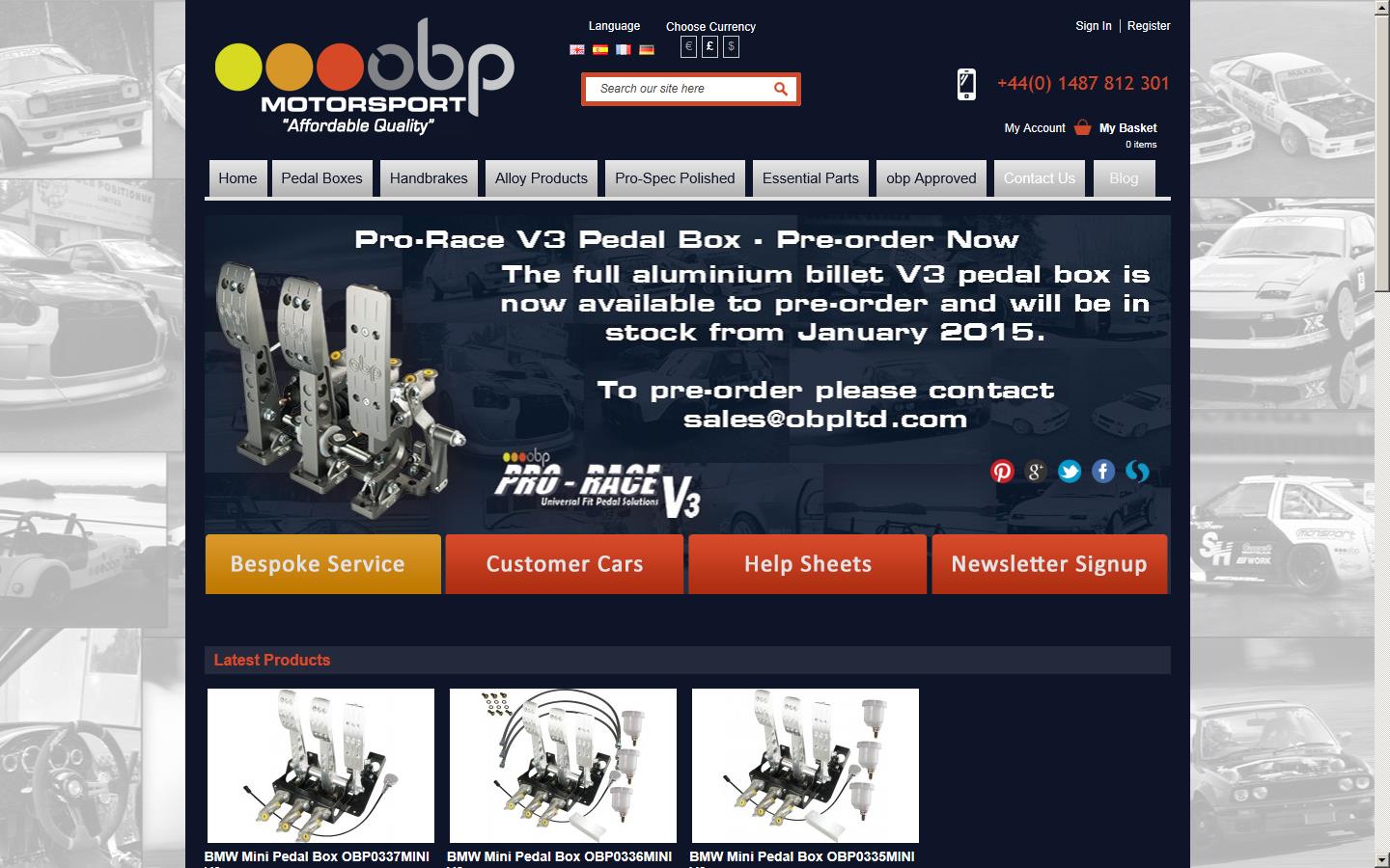 OBP Motorsport Website