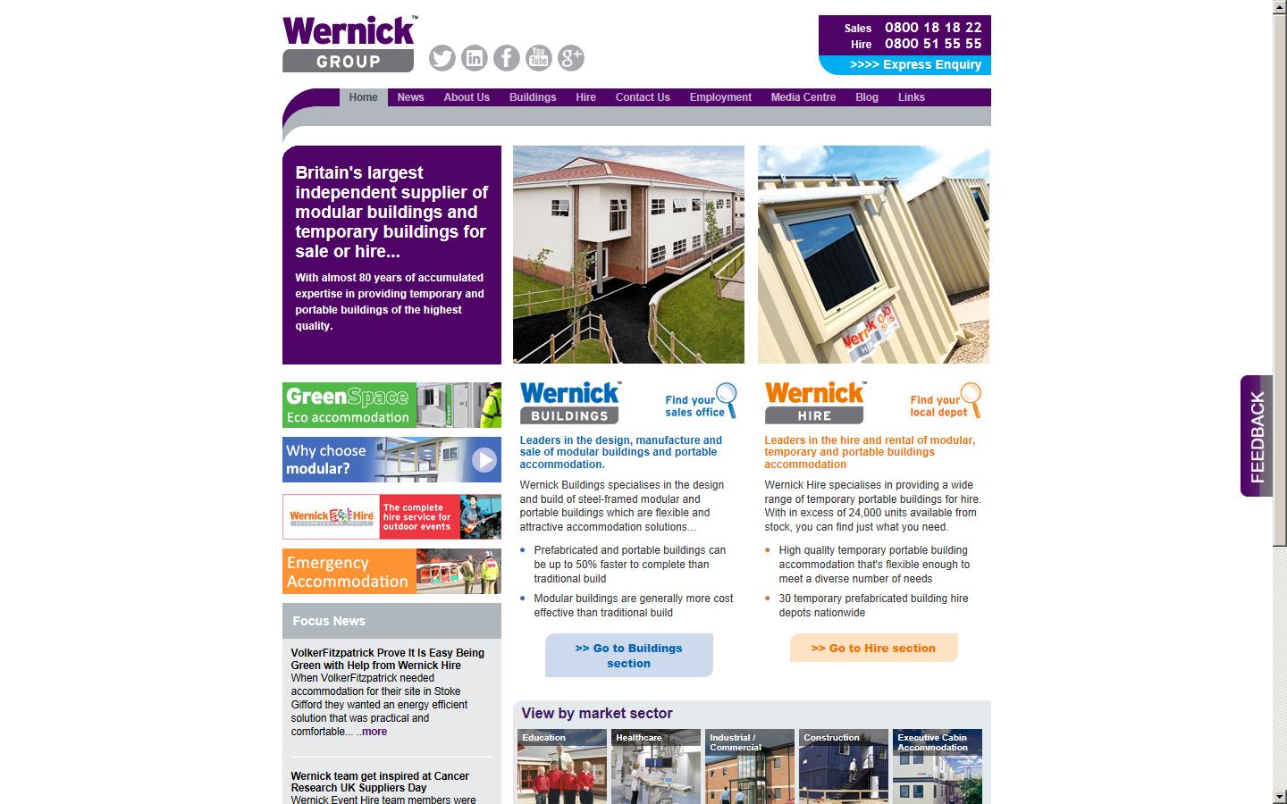 Wernick Buildings Ltd Website