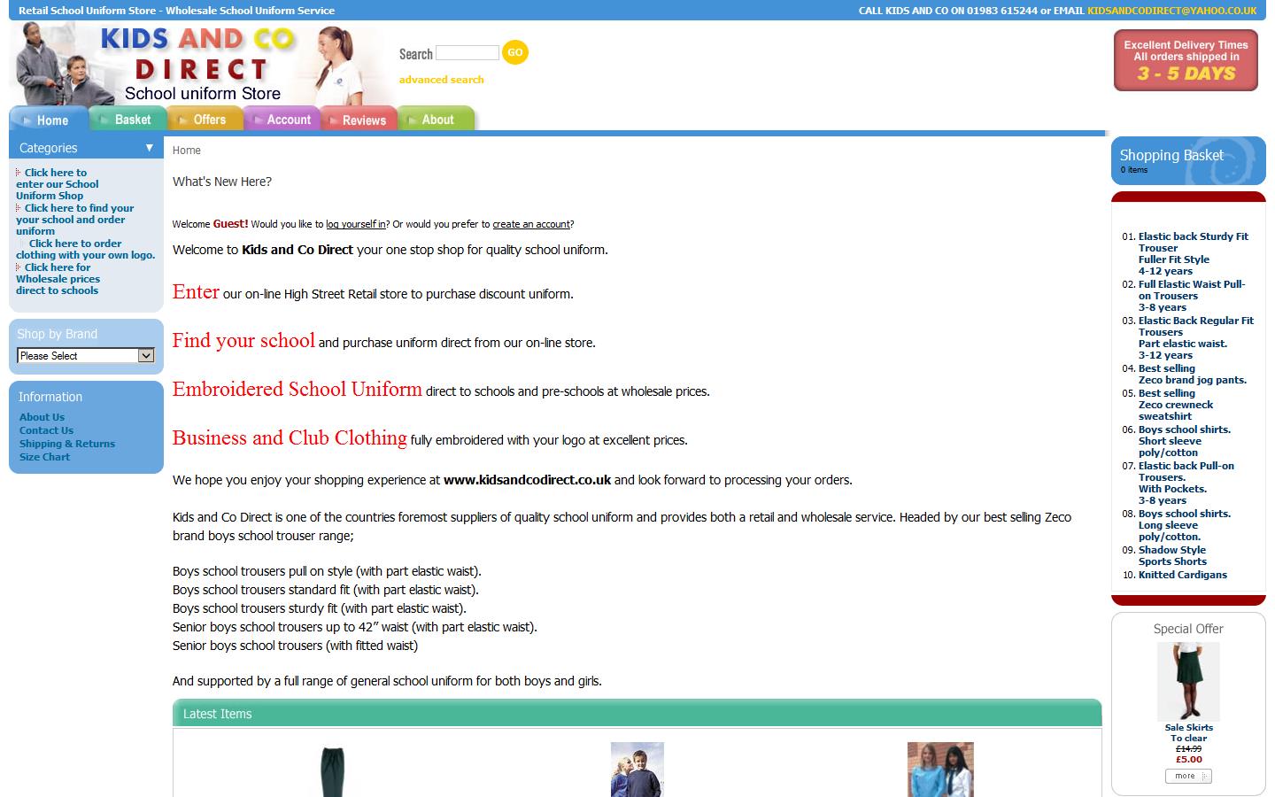 Kids & Co Clothing Company Website