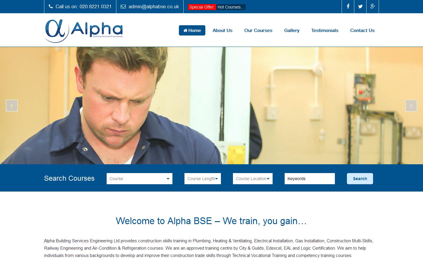 Alpha Building Services Engineering Website