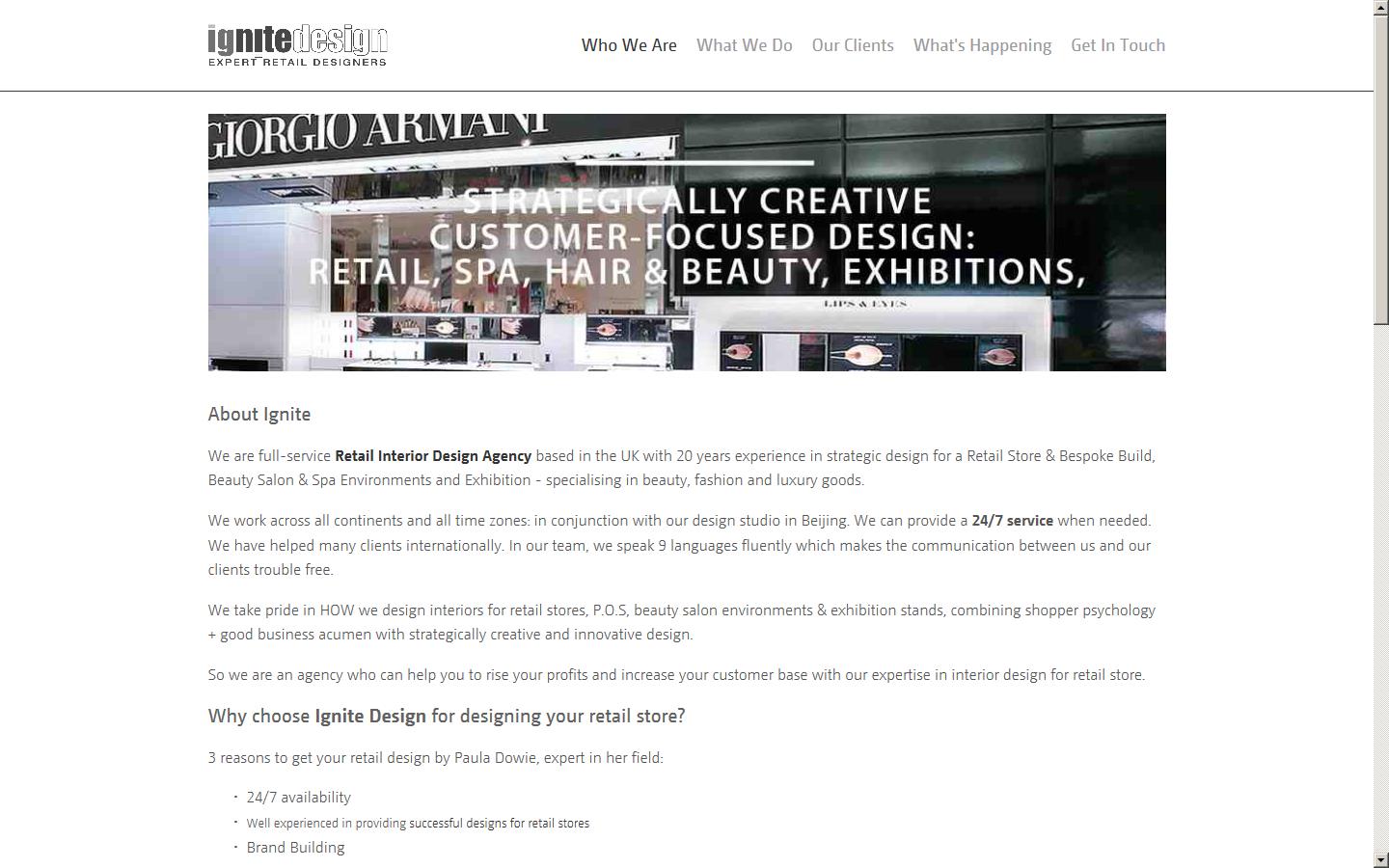 Ignite Design Website