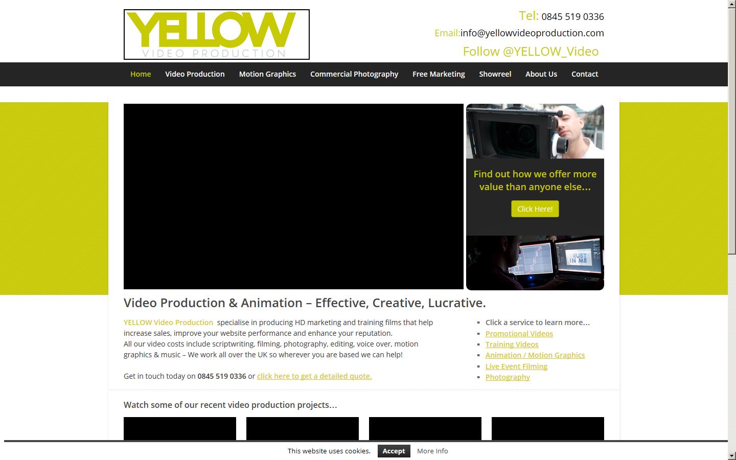 YELLOW Video Production Website