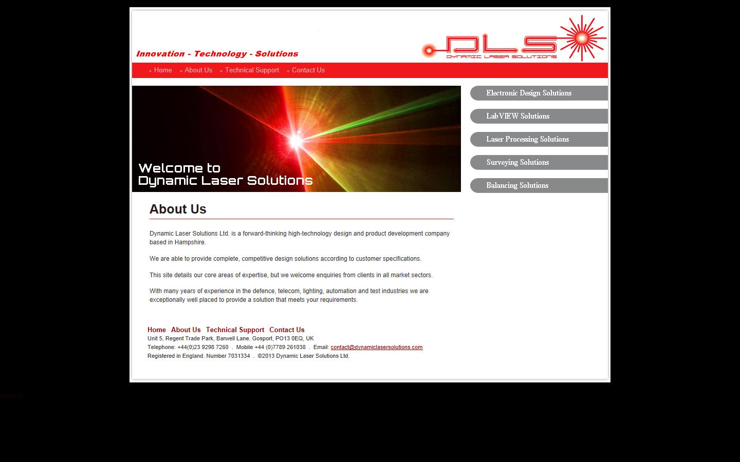 Dynamic Laser Solutions Website