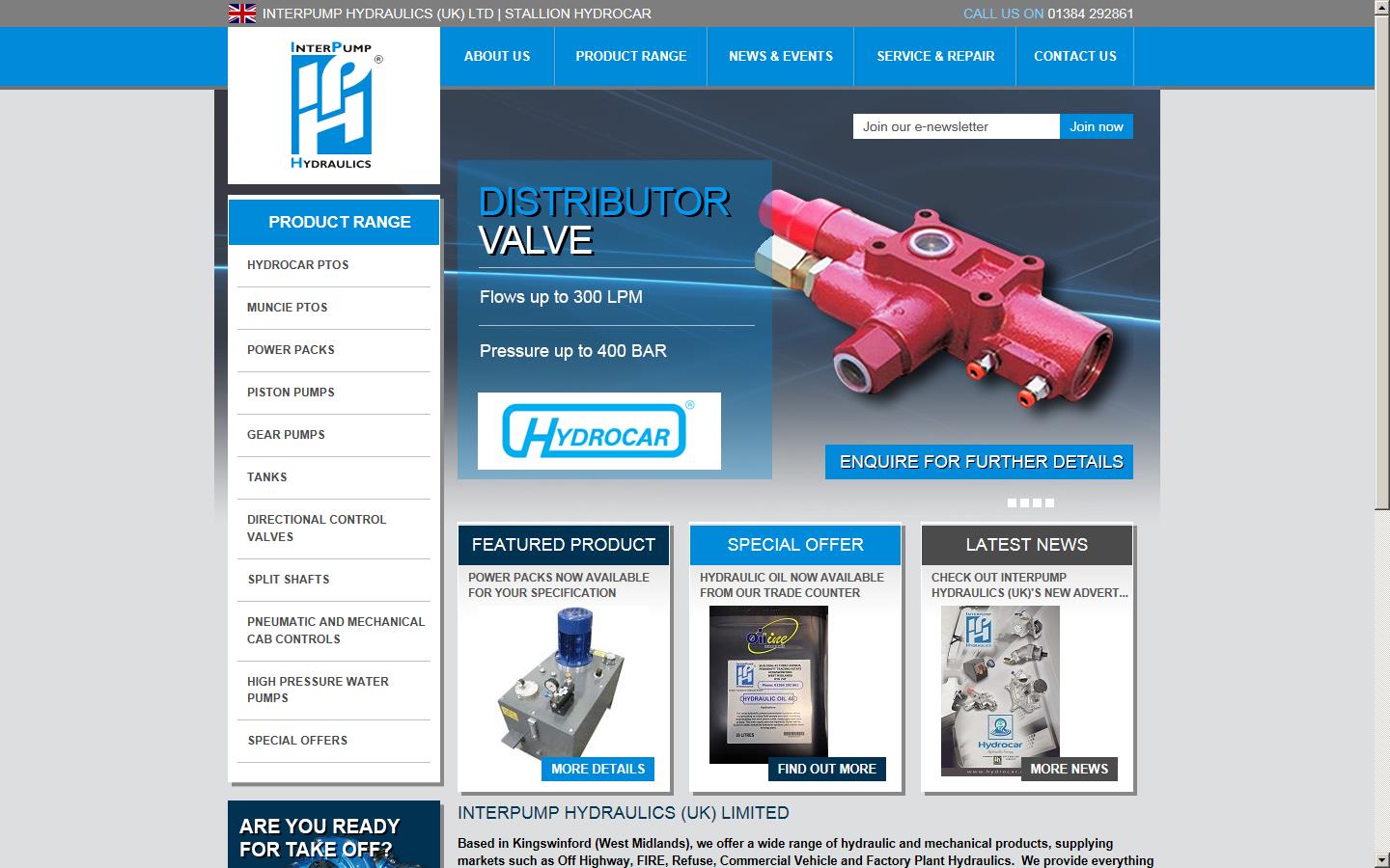 Interpump Hydraulics Website