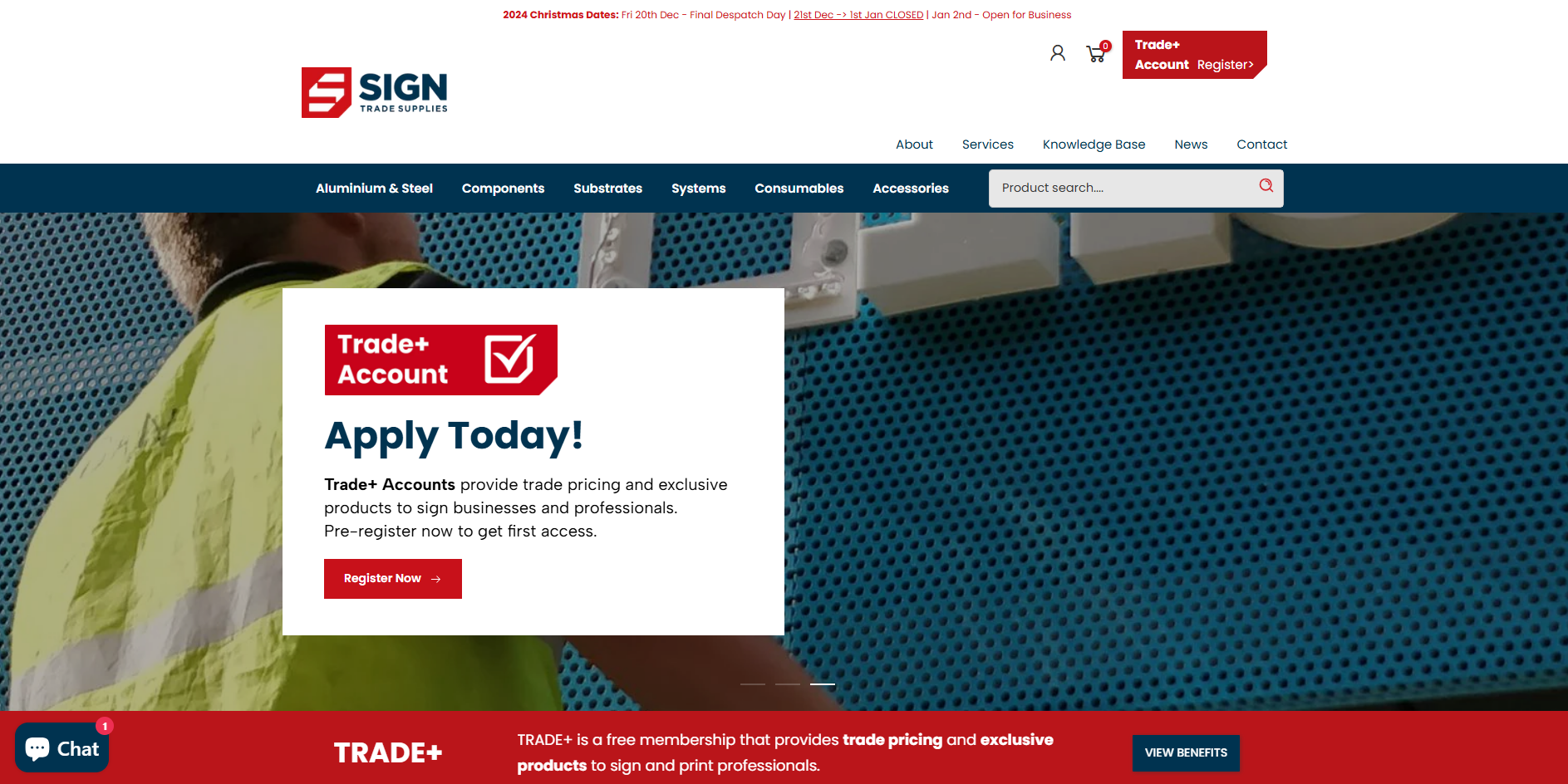 Sign Trade Supplies Website