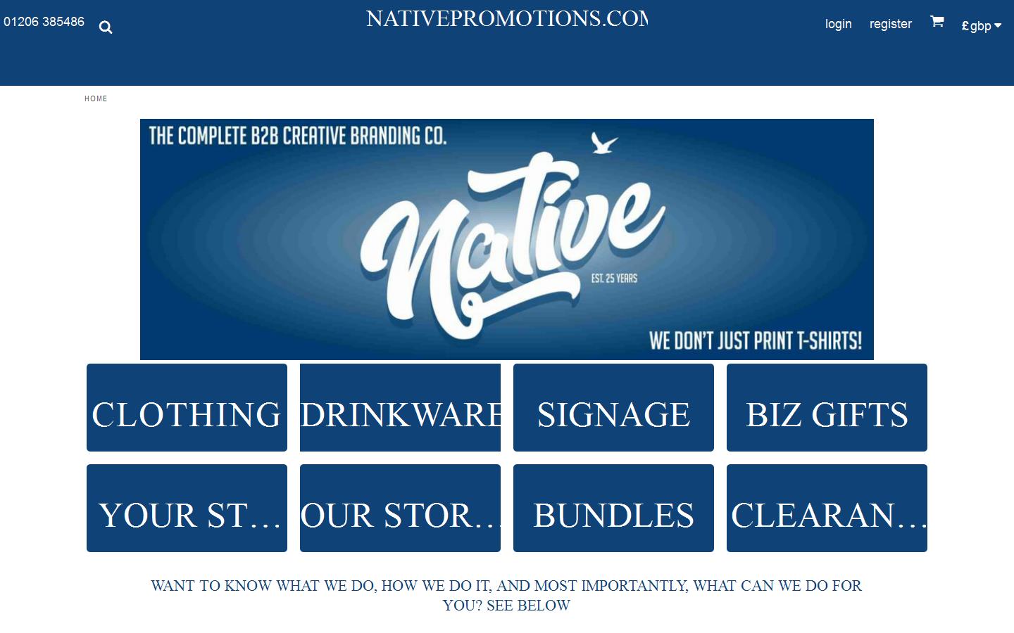 Native Promotions Website