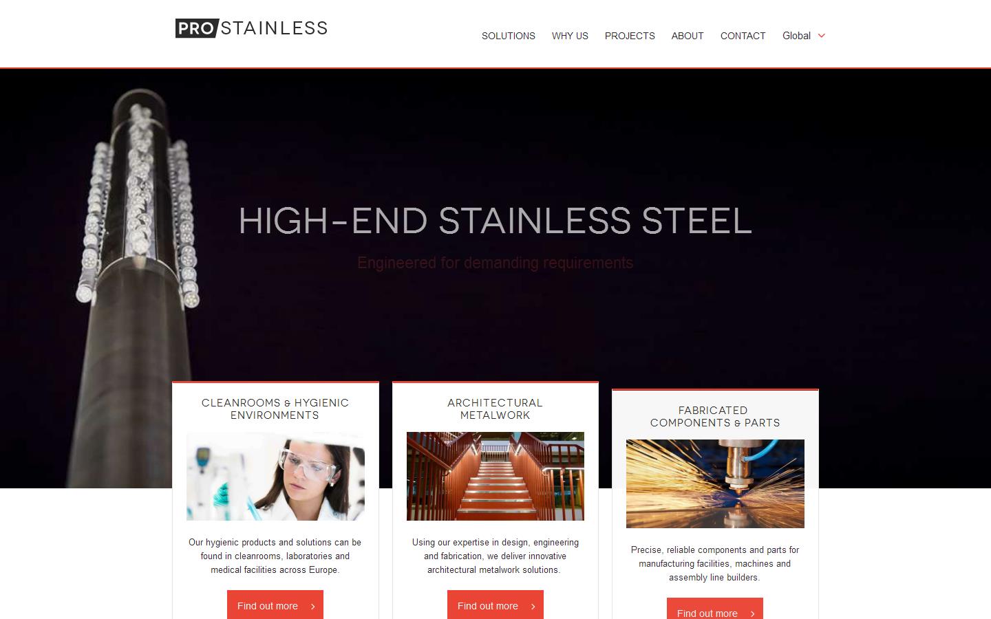 Pro Stainless Designs Website