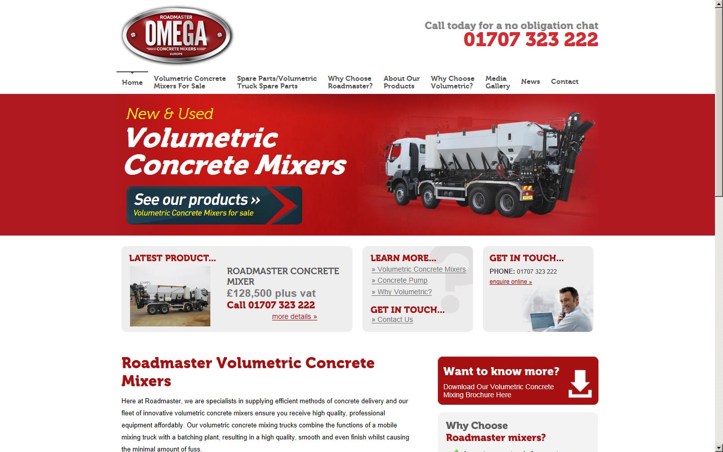 Roadmaster Concrete Mixers Website