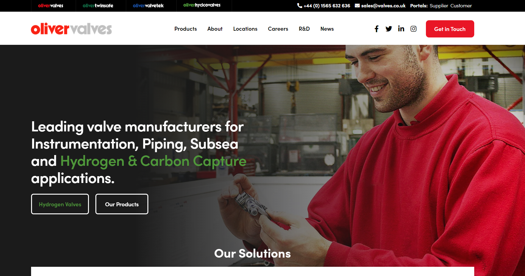 Oliver Valves Website