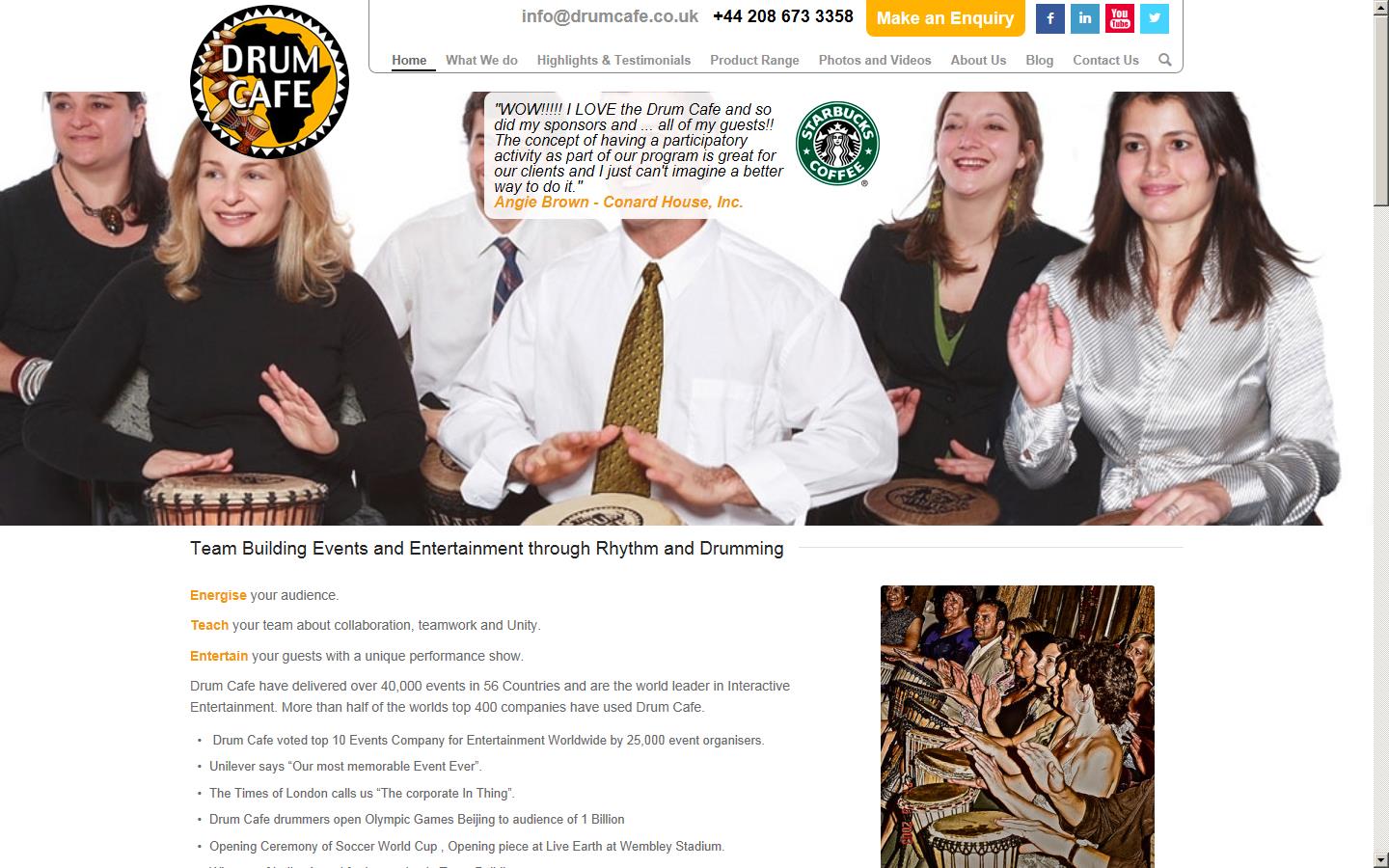 Drum Cafe UK Ltd Website