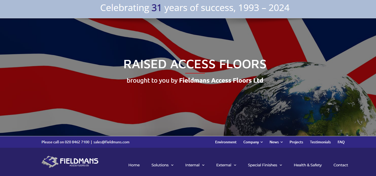 Fieldmans Access Floors Ltd Website
