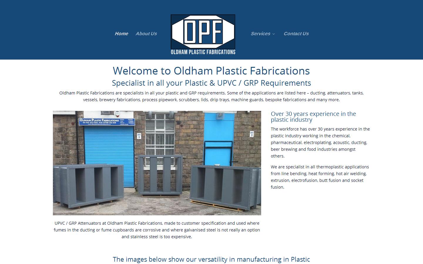 Oldham Plastic Fabrications Website