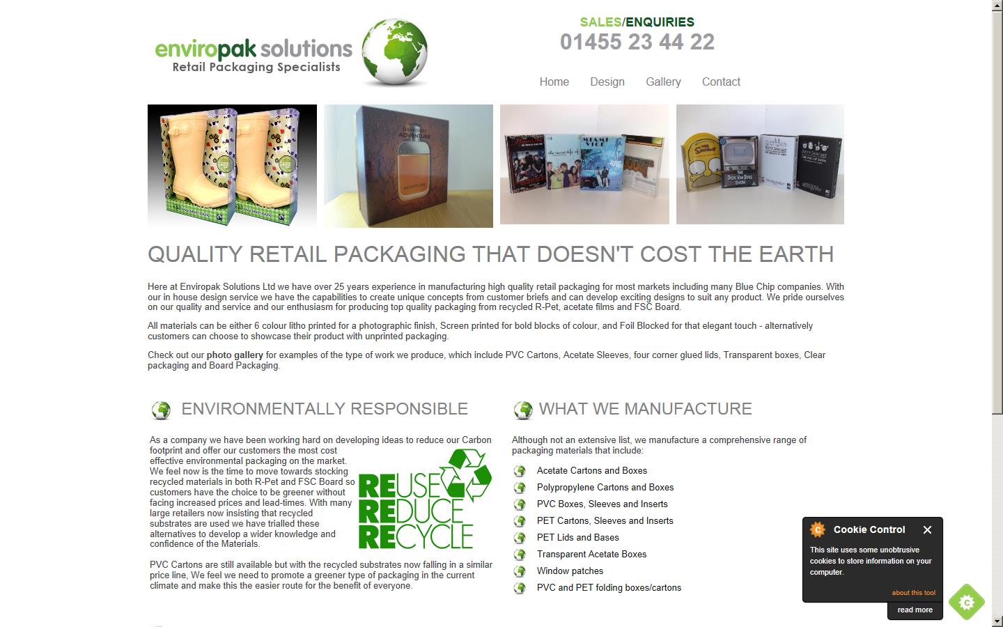 Enviropak Solutions Ltd Website