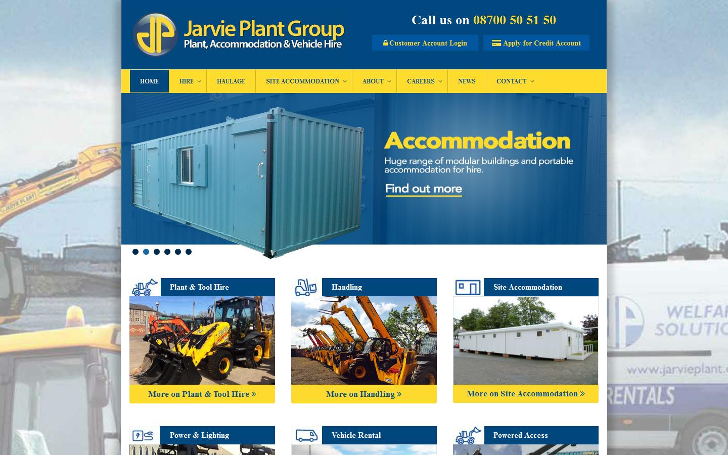 Jarvie Plant Hire Website