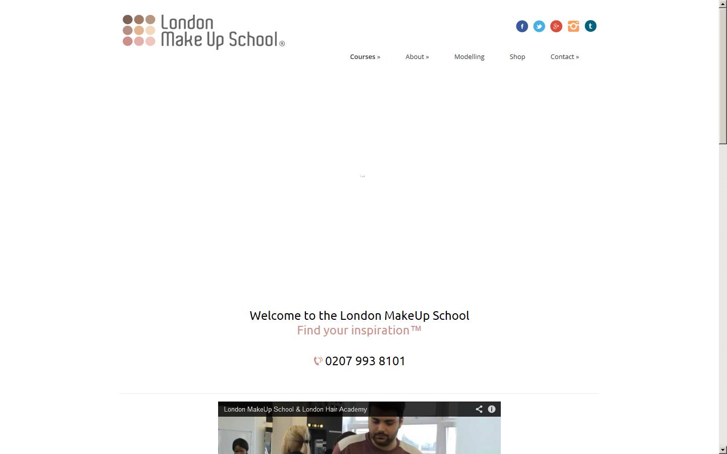 London MakeUp School Website